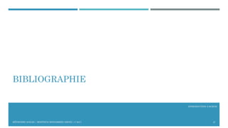 INTRODUCTION À SCRUM
BIBLIOGRAPHIE
27MÉTHODES AGILES | MOSTEFAI MOHAMMED AMINE | © 2017
 