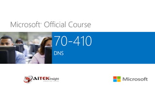 Microsoft®
Official Course
70-410
DNS
 