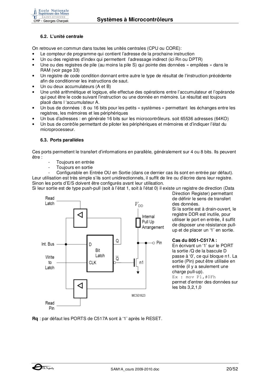 Cours microcontroleur 8051 v1.1
