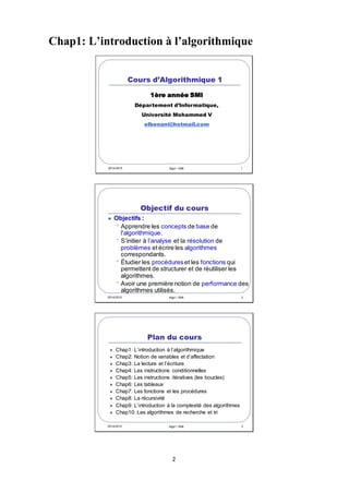 Algorithmique et programmation Algorithmique et programmation | PDF