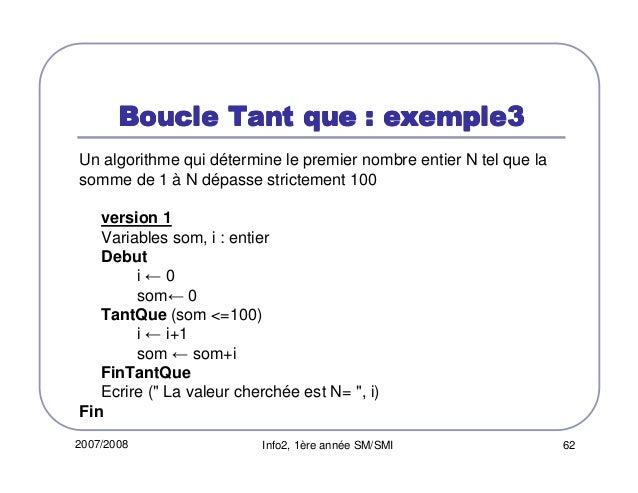 Utilisation d'une boucle dans un algorithme - Page 2\/3 ...