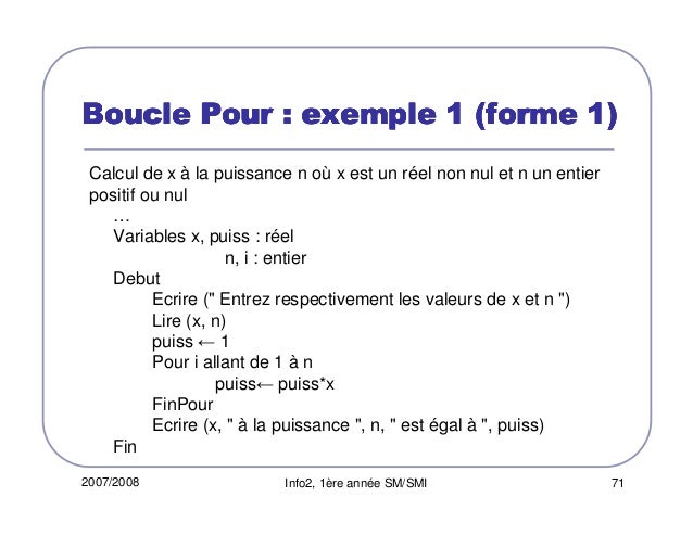 Cours Algorithme : Introduction - Procédure - Fonctions ...