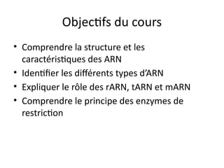Marn Tarn Rarn Comprendre les ARN et les Enzymes de Restriction en Biologie ...