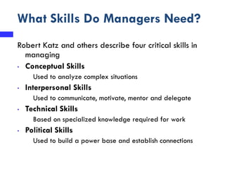 Example : John Chambers CEO of
Cisco Systems
 Succeeding in management today requires good interpersonal skills.
 Commun...