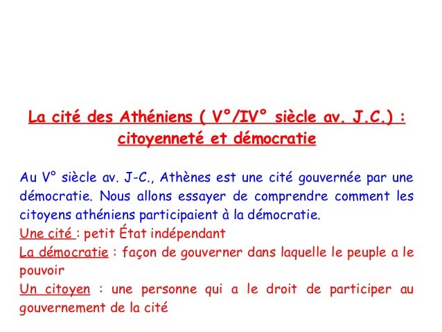 Cours Athenes Citoyennete Et Democratieweb