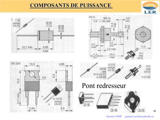 Pont redresseur
COMPOSANTS DE PUISSANCE
38
Gustave SOW gustave.sow@ucad.edu.sn
 