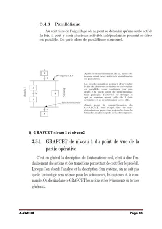 i) GRAFCET niveau 1 et niveau2

A-ZAHIDI

Page 86

 