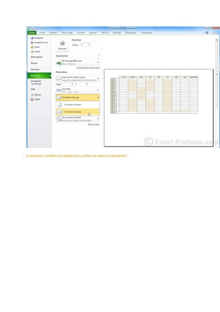 Si nécessaire, modifiez les marges et/ou utilisez les options d'ajustement.

 
