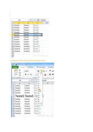Sélectionnez la taille 20 depuis la liste déroulante suivante :

 