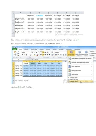 Pour mettre en forme la colonne entière et pas seulement une cellule, il va falloir "fixer" le n° de ligne avec un $ .
Pour modifier la formule, cliquez sur « Gérer les règles... » puis « Modifier la règle... ».

Ajoutez un $ devant le n° de ligne.

 
