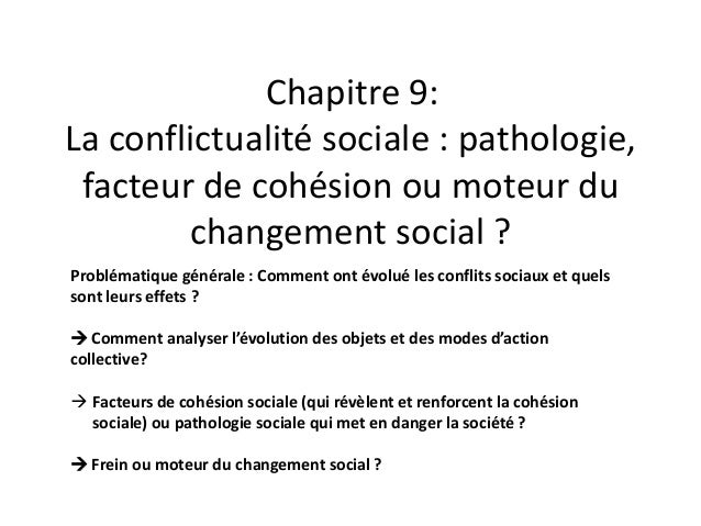 Dissertation changement social conflits