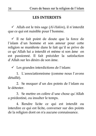 Cours de bases sur la religion de l islam | PDF