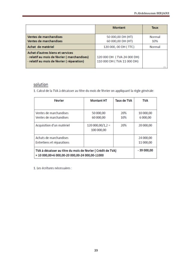 Cours De Comptabilite General