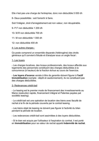 Cours de fiscalité + exercices corriges-S5