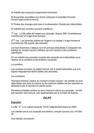 Cours de fiscalité + exercices corriges-S5