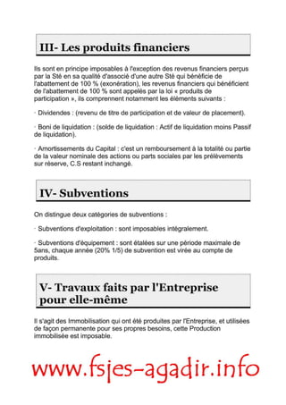Cours de fiscalité + exercices corriges-S5