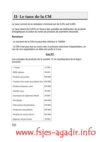 Cours de fiscalité + exercices corriges-S5