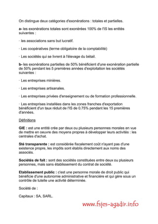 Cours de fiscalité + exercices corriges-S5