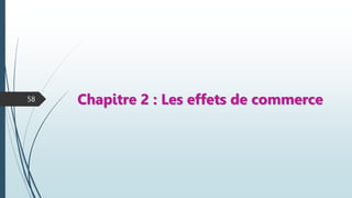 Chapitre 2 : Les effets de commerce
58
 
