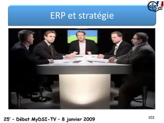 ERP et stratégie
102
25’ – Débat MyDSI-TV – 8 janvier 2009
 