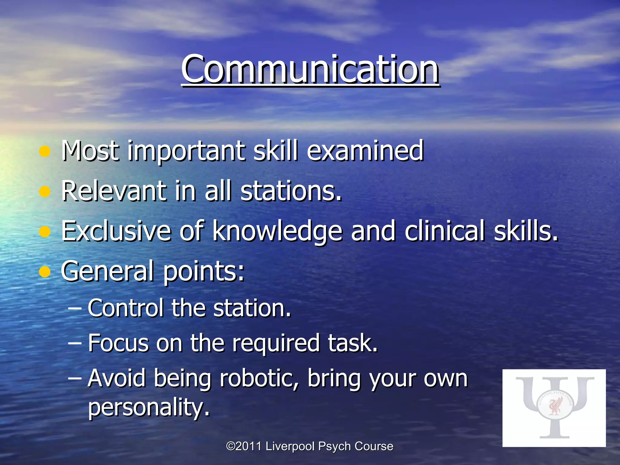 Communication Skills Workshop