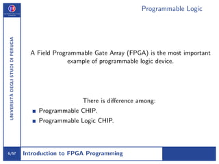 Fpga Programming Examples Short course on FPGA programming | PDF