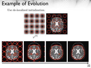 Example of Evolution
  Use de-localized initialization.




                         (0)




                                     22
 