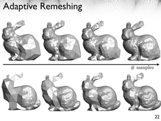 Adaptive Remeshing




                     # samples




                                 22
 