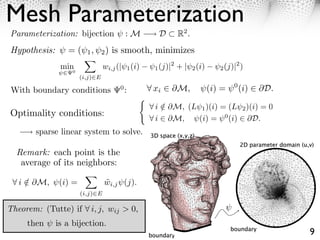 Mesh Processing Course : Mesh Parameterization | PDF