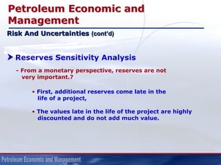 Course Petroleum Economic and Management oil and gas | PPT