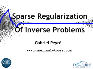Sparse Regularization
Of Inverse Problems
       Gabriel Peyré
   www.numerical-tours.com
 