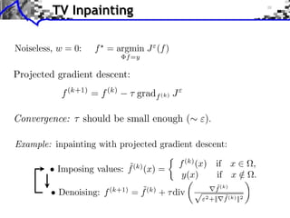 Signal Processing Course : Inverse Problems Regularization | PDF