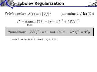 Signal Processing Course : Inverse Problems Regularization | PDF