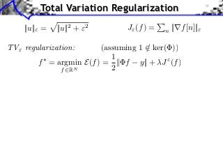 Signal Processing Course : Inverse Problems Regularization | PDF