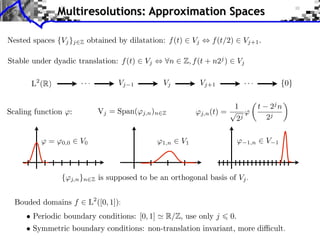 Multiresolutions: Approximation Spaces
 