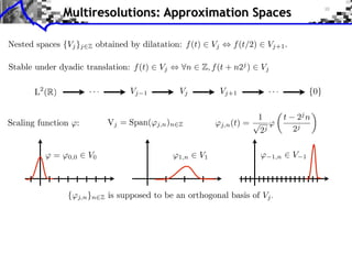 Multiresolutions: Approximation Spaces
 