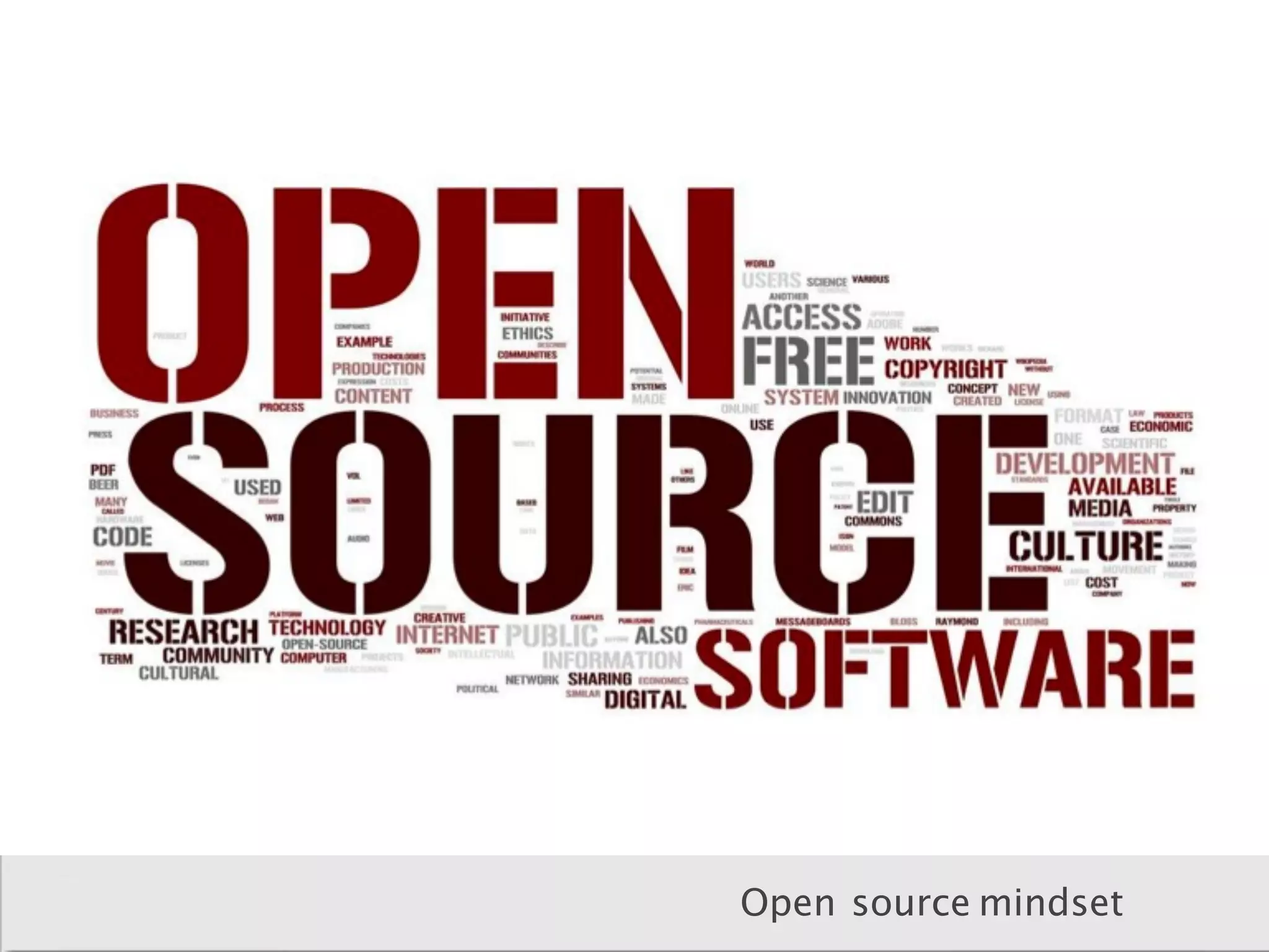 Open source mindset
 