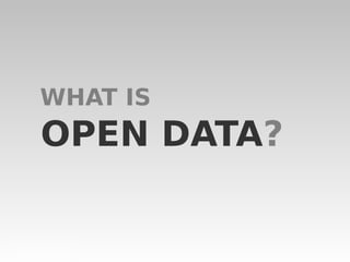 OPEN DATA?
WHAT IS
 