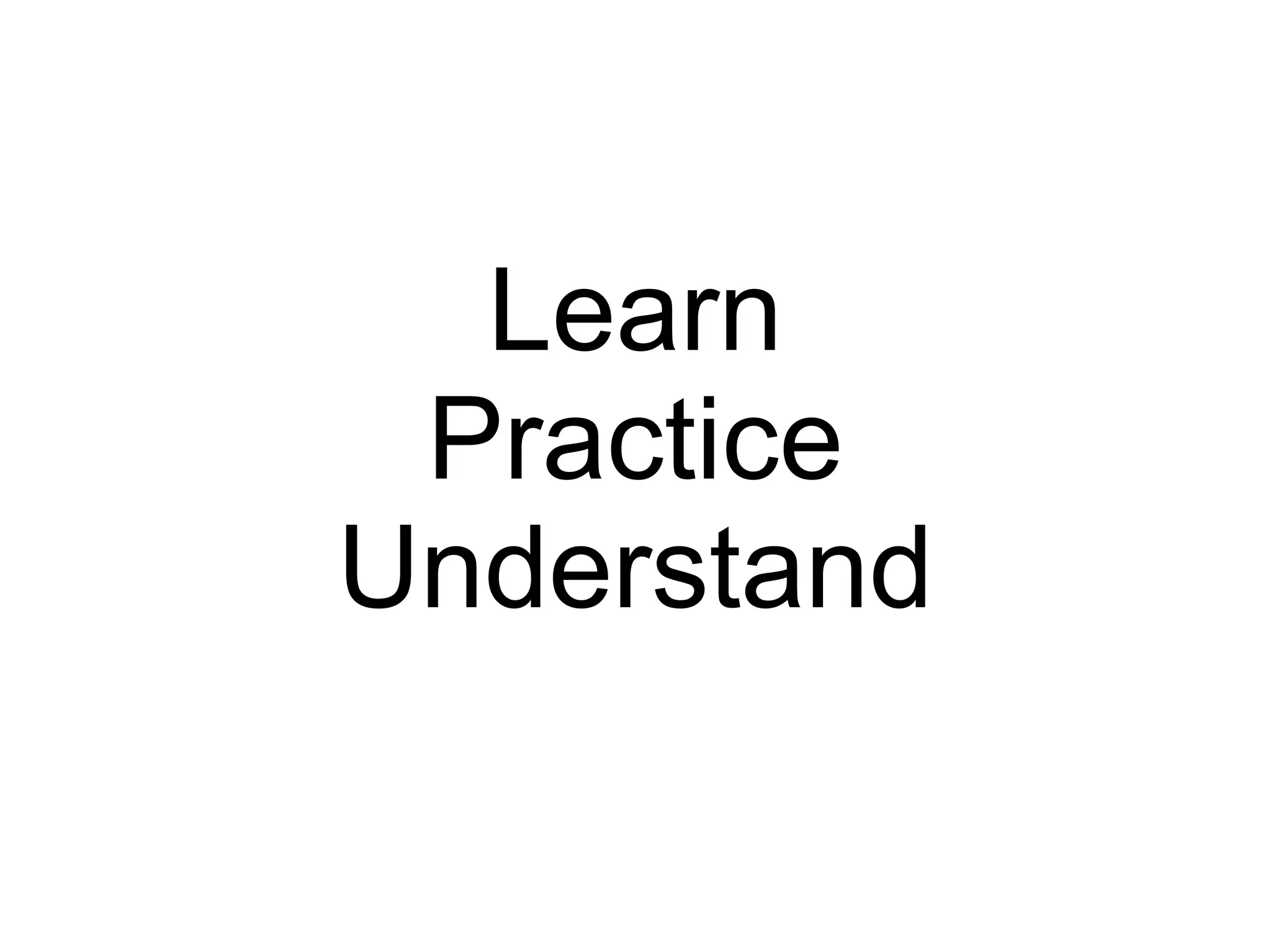 Learn Practice Understand 