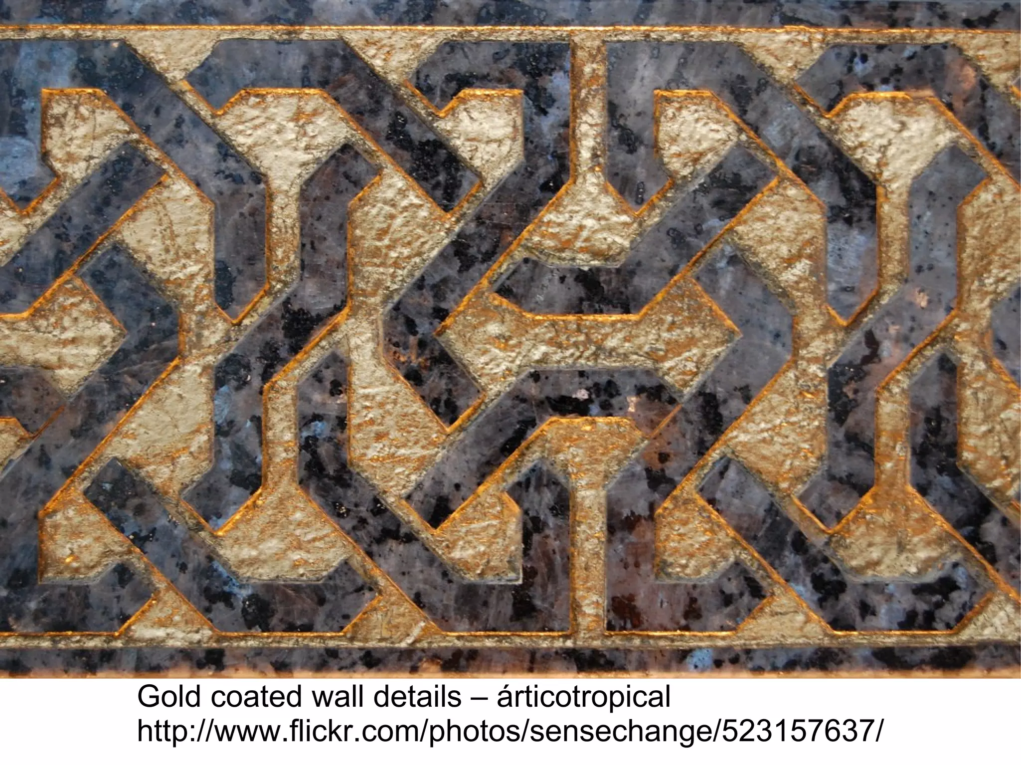 Gold coated wall details – árticotropical http://www.flickr.com/photos/sensechange/523157637/ 