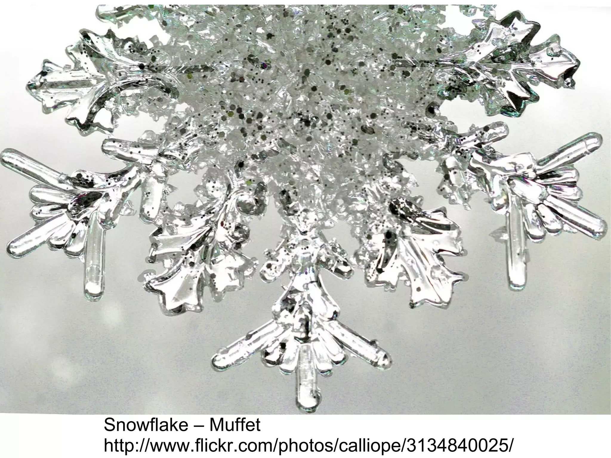 Snowflake – Muffet http://www.flickr.com/photos/calliope/3134840025/ 