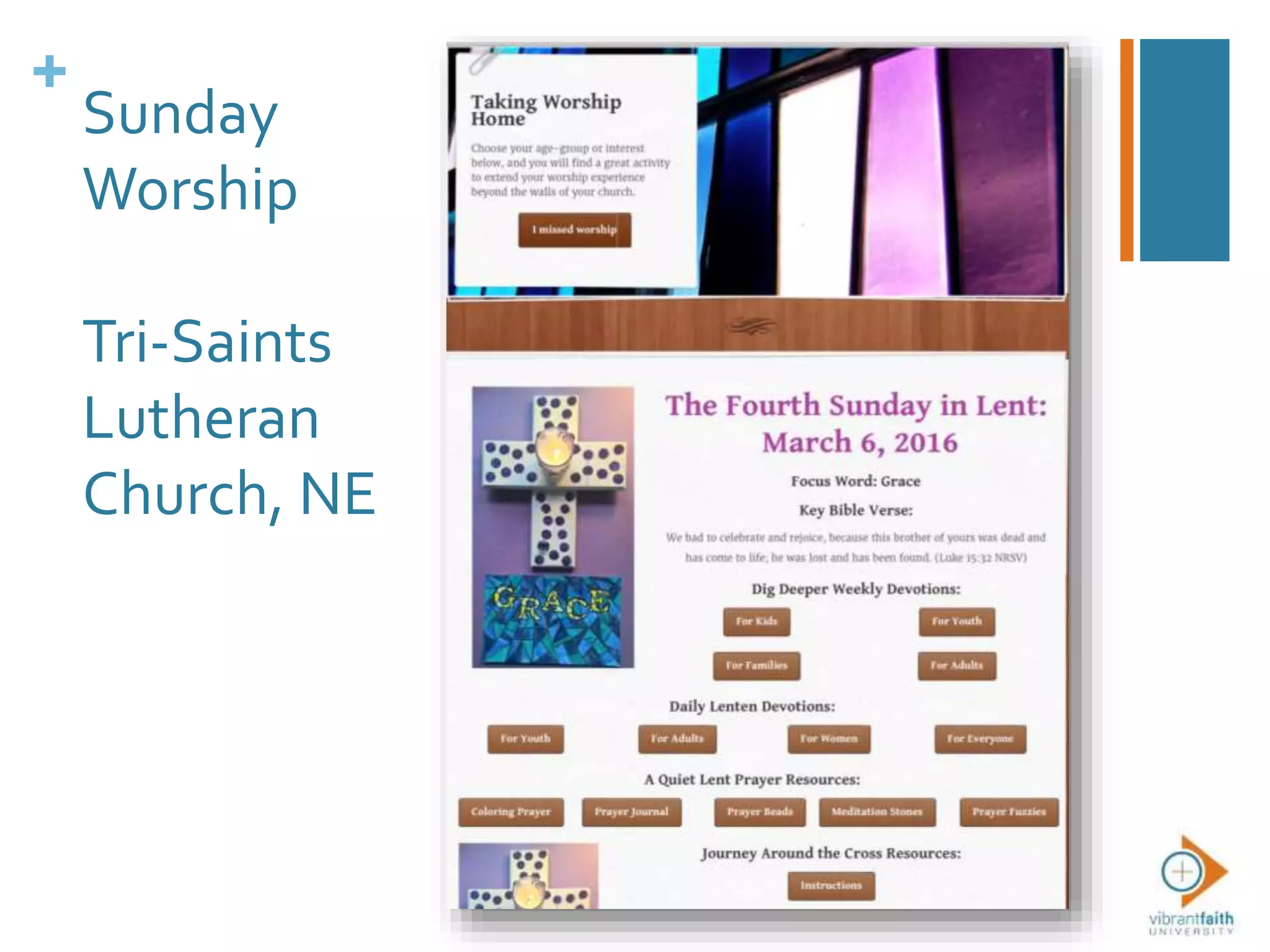 +
Sunday
Worship
Tri-Saints
Lutheran
Church, NE
 