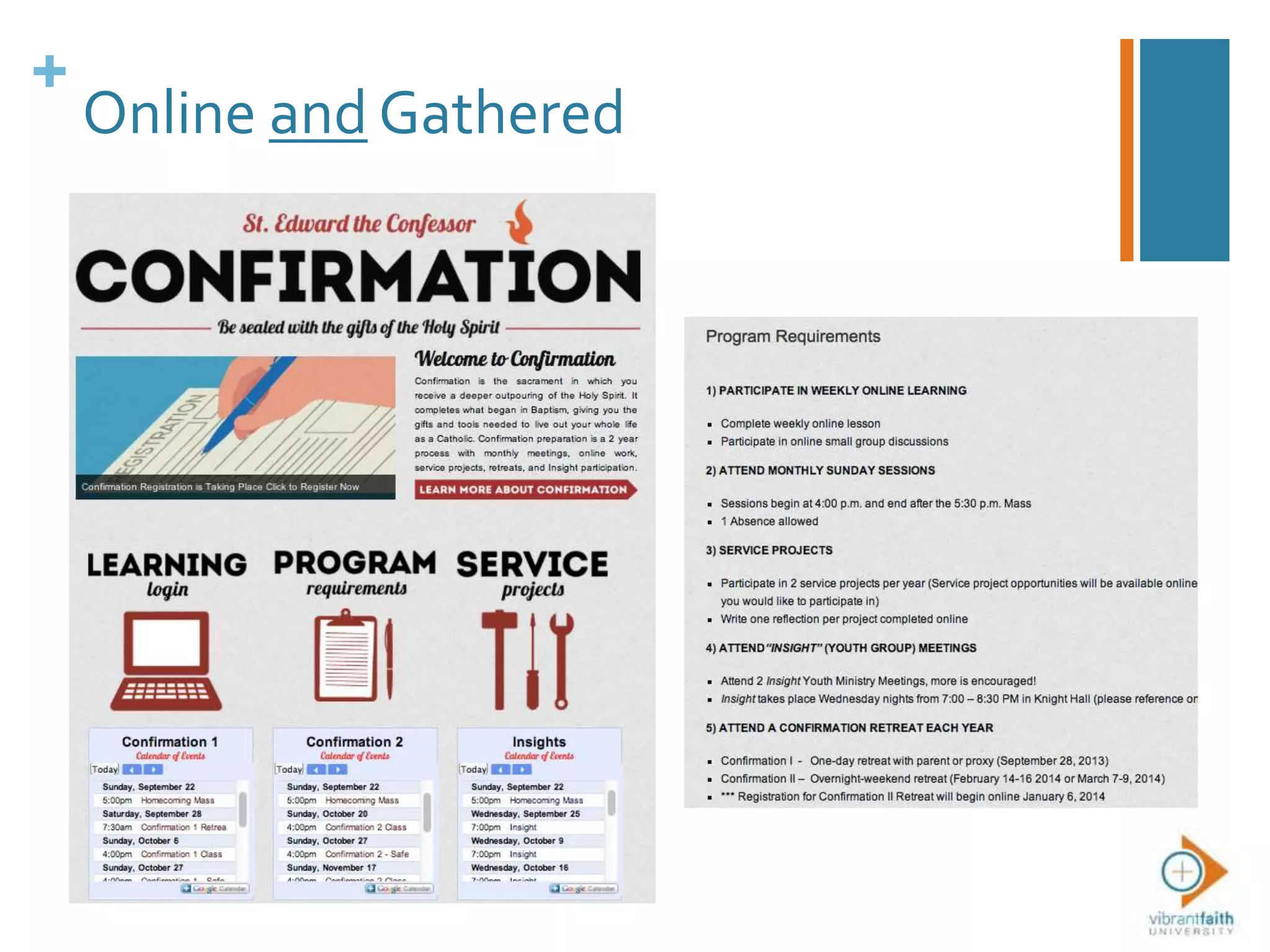 +
Online and Gathered
 