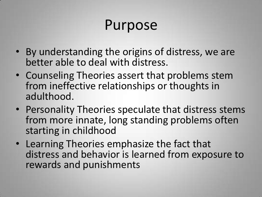 Counseling theories