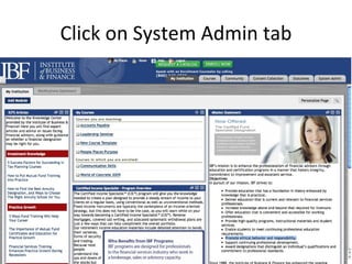 Click on System Admin tab 