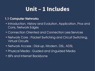 Computer Networks : CSC - 301 || BScCSIT | PPT