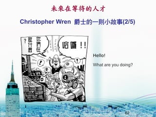 δڵȴ˲
62
Christopher Wren ʿһtС(2/5)
Hello!
What are you doing?
 