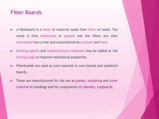 Composite wood and Adhesives | PPTX