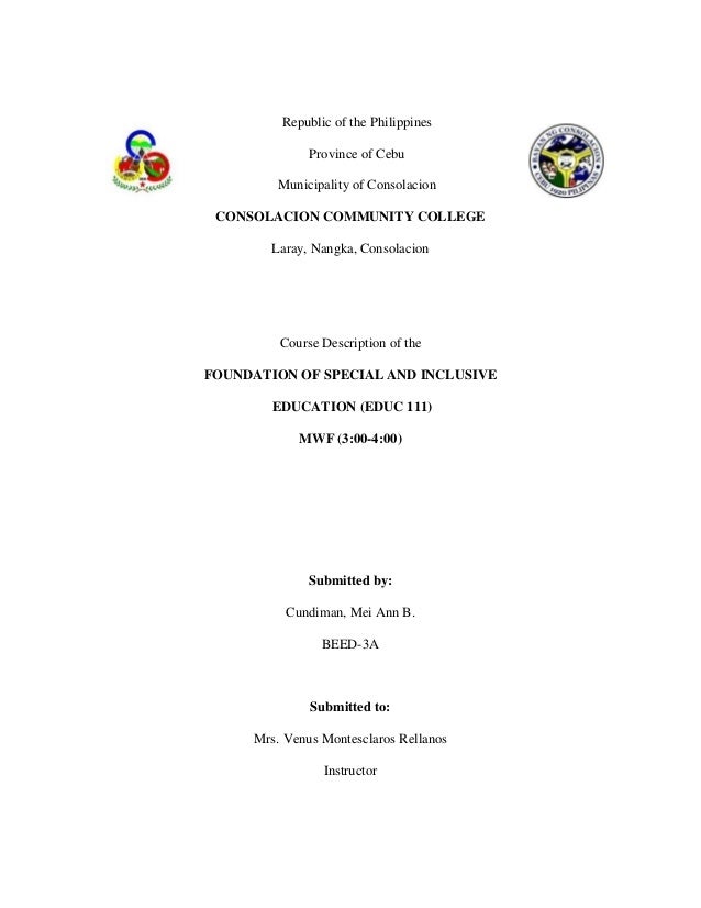 Foundation of Special and Inclusive Education | PDF