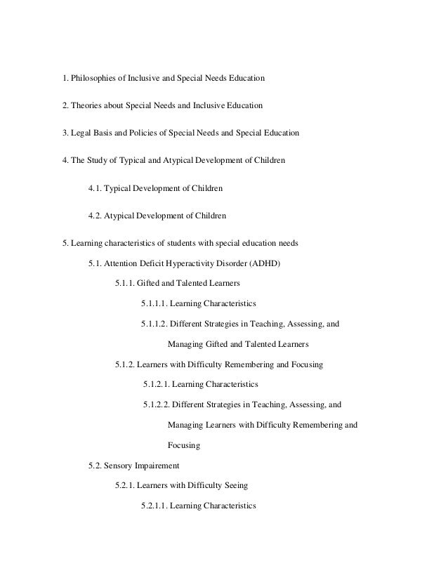 Foundation of Special and Inclusive Education | PDF